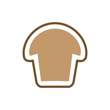 Bread slice icon design template isolated illustration Foto stock