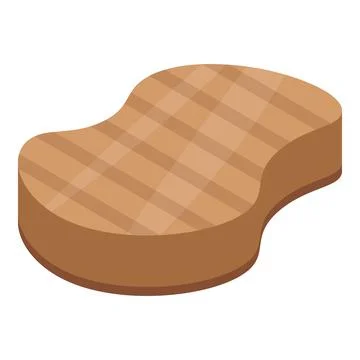 Bread slice icon, isometric style Illustrazione stock