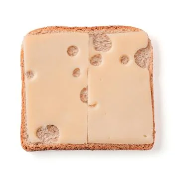 Bread slice isolated on white with clipping path Foto stock