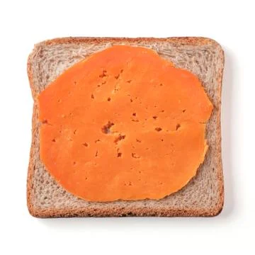 Bread slice isolated on white with clipping path 스톡 사진