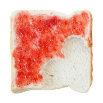 Bread slice isolated on white Foto stock