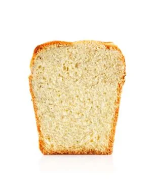 Bread slice isolated on white Fotos Stock