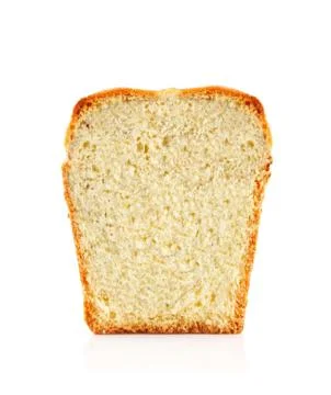Bread slice isolated on white Stock Photos