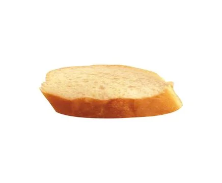 Bread Slice isolated on white Stock Photos