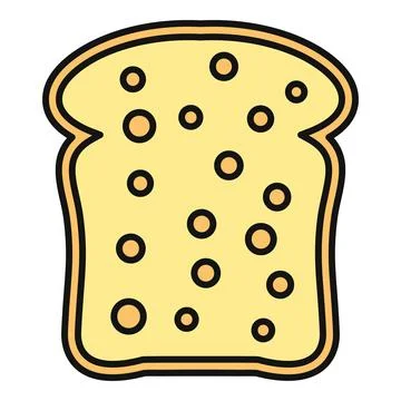 Bread slice offering a simple food and drink concept Stock Illustration