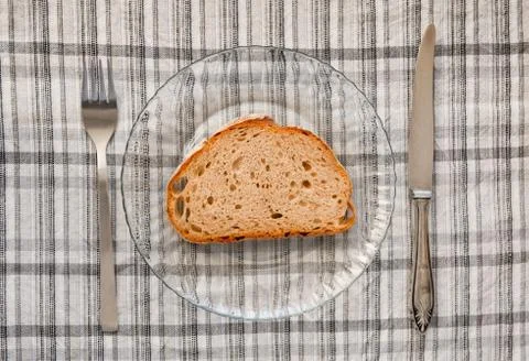 Bread slice poor meal Foto stock