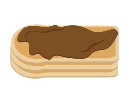 Bread slice with spread icon イラスト素材