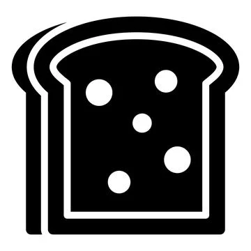 Bread slice vector glyph Icon. Simple Creative vector Line Icon 스톡 일러스트
