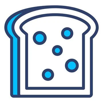 Bread slice vector Line Icon. Simple Creative vector Line Icon Stock Illustration