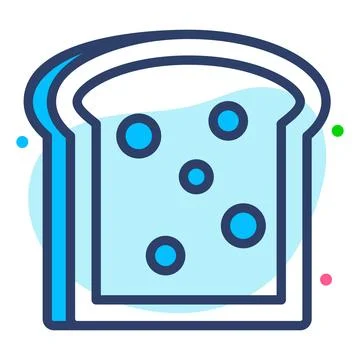 Bread slice vector Line Icon. Simple Creative vector Line Icon 스톡 일러스트
