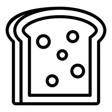 Bread slice vector Line Icon. Simple Creative vector Line Icon 스톡 일러스트