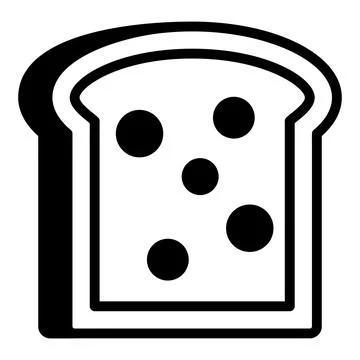 Bread slice vector Line Icon. Simple Creative vector Line Icon 스톡 일러스트