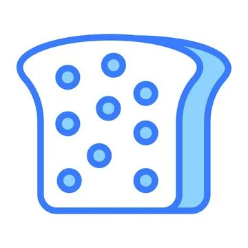 Bread slice vector outline icon. Modern thin line symbols. Collection of tr.. 스톡 일러스트