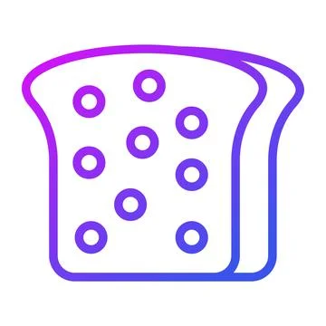 Bread slice vector outline icon. Modern thin line symbols. Collection of tr.. 스톡 일러스트
