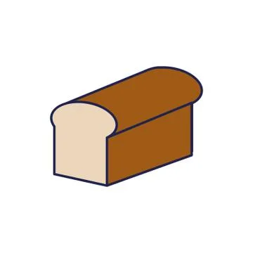 Bread sliced pastry bakery icon Illustrazione stock