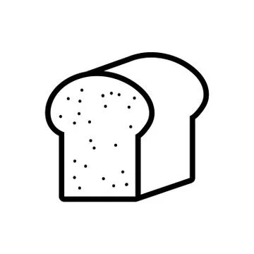 Bread sliced pastry bakery line style Illustrazione stock