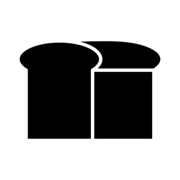 Bread sliced pastry bakery silhouette style icons Illustrazione stock