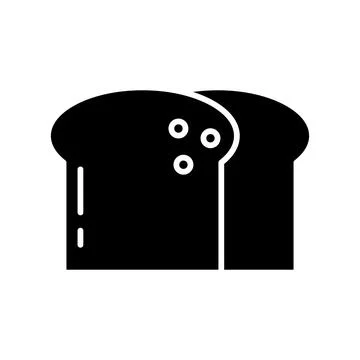 Bread sliced pastry bakery silhouette style icon Stock Illustration