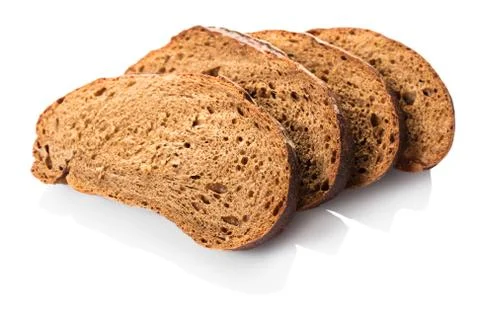 Bread slices closeup Stock Photos
