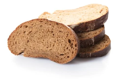Bread slices closeup Stock Photos