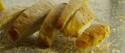 Bread Slices Falling Stock Footage 156800102