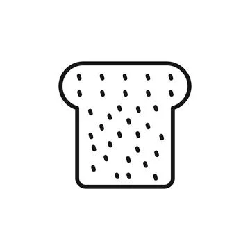 Bread slices logo sign vector outline Illustrazione stock