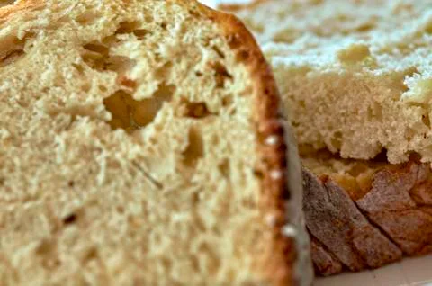 Bread Slices Macro Foto stock