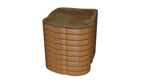 Bread Slices Pack with white background 3 Stock Illustration