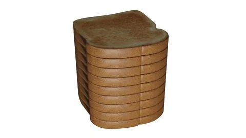 Bread Slices Pack with white background 4 Stock Illustration