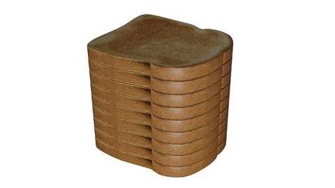 Bread Slices Pack with white background 5 Stock Illustration