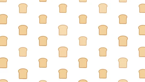 Bread Slices Seamless Pattern for Food Background Design Stock Footage 339430526