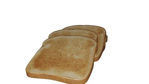 Bread Slices with white background 3 Stock Illustration