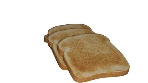 Bread Slices with white background 4 Stock Illustration