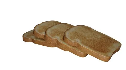 Bread Slices with white background 5 Stock Illustration