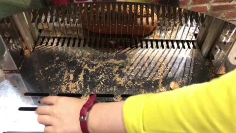 Bread slide machine. 스톡 동영상 95540449