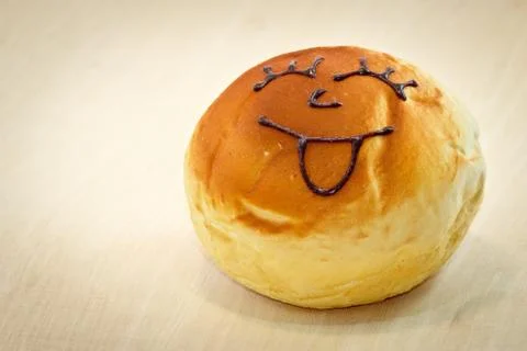 Bread with smile Stock Photos