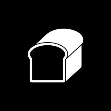 Bread solid icon, food drink elements Stock Illustration