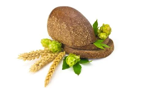 Bread spikelets hop Stock Photos