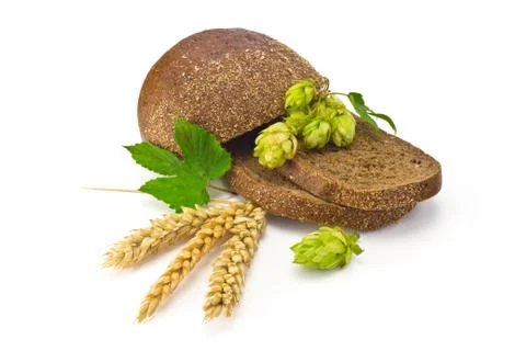 Bread spikelets hop Stock Photos
