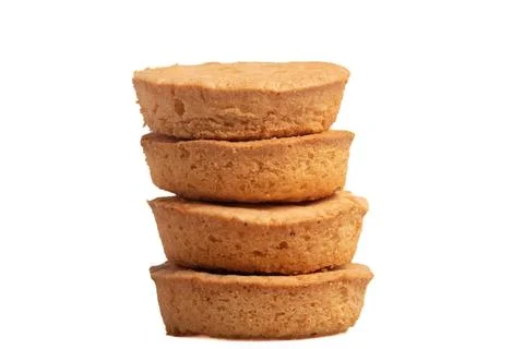 Bread stacked on a white background Stock Photos