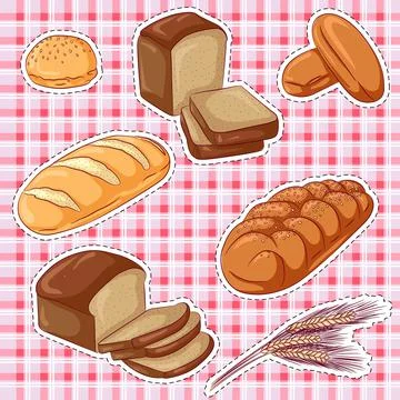 Bread stickers illustration Stock Illustration