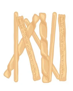 Bread sticks Stock Illustration