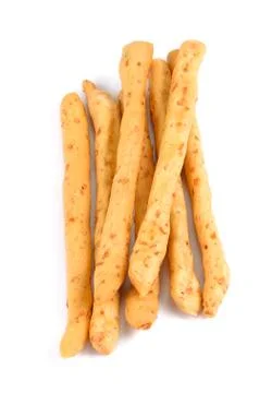 Bread sticks isolated on a white background Stock Photos