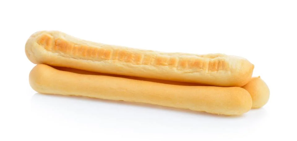 Bread sticks isolated on white background Stock Photos