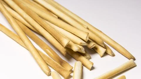 Bread sticks on white background Stock Photos