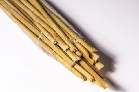 Bread sticks on white background Stock Photos
