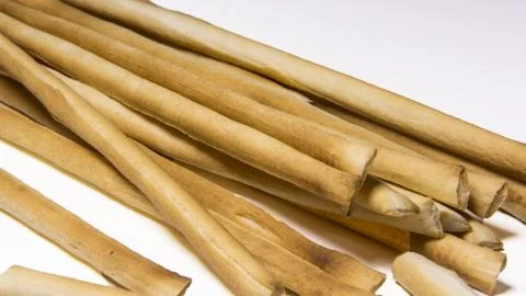 Bread sticks on white background Stock Photos