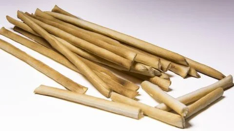 Bread sticks on white background Stock Photos