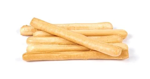 Bread sticks on white background Stock Photos