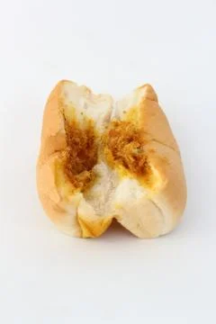 Bread stuffed pork on a white background. Foto stock